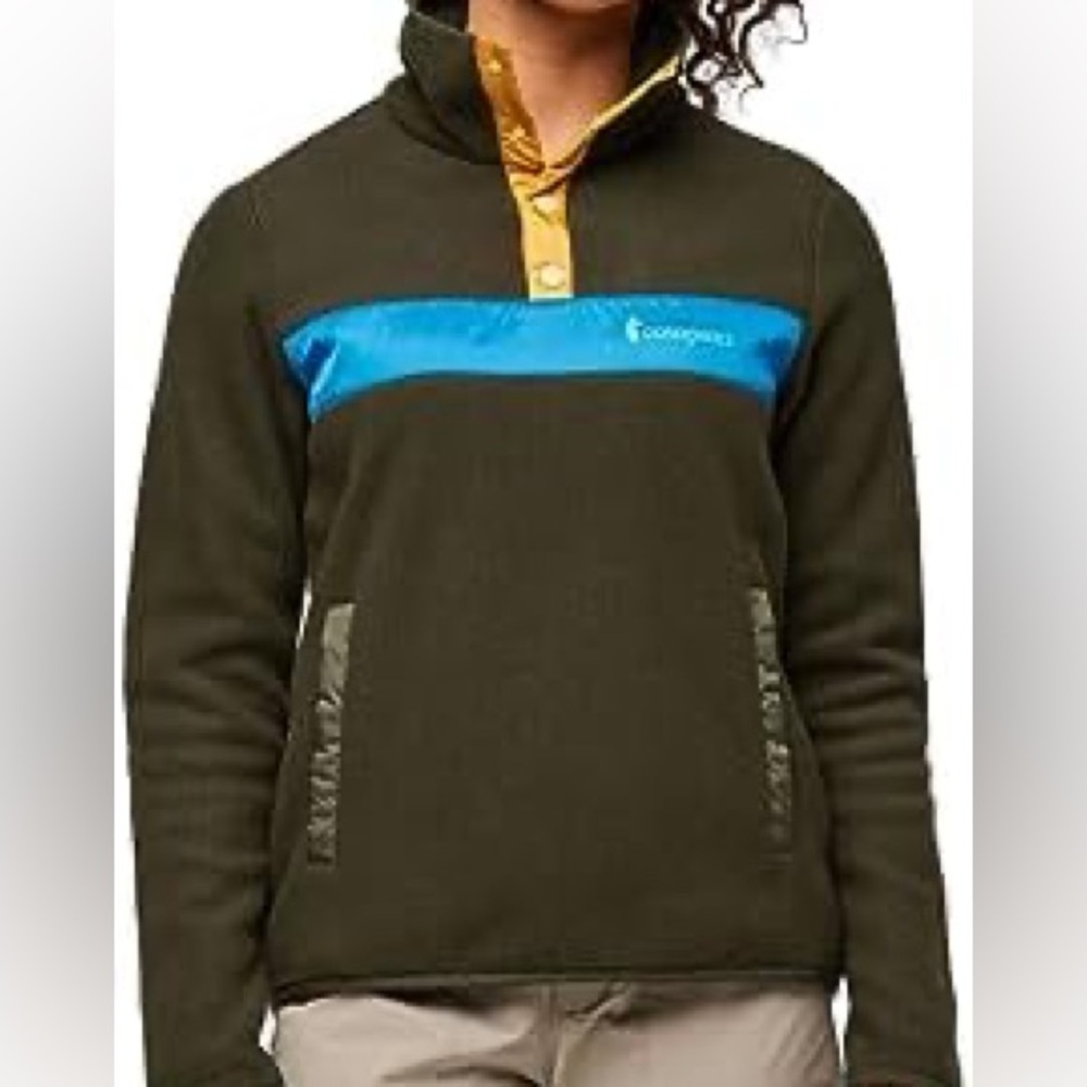 Cotopaxi Forest Green Jacket with Mustard Accents